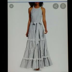 NWT Eliza J. LONG Halter Maxi Dress with Tassels